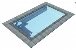 Композитний керамічний басейн DOVE (6,70x3,70x1,38)